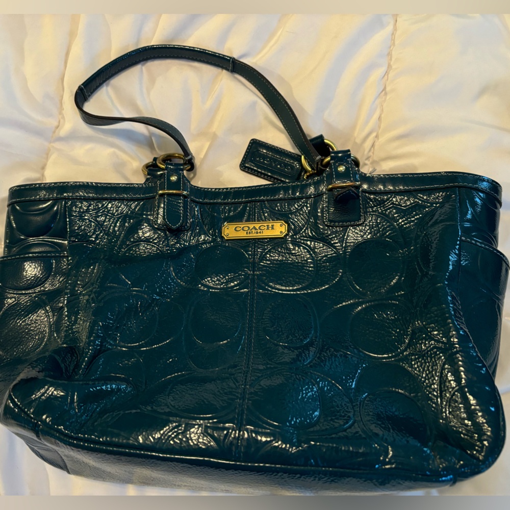 Patent leather Coach bag